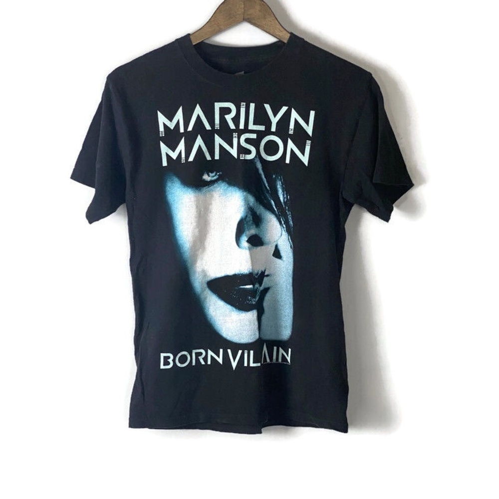 MARILYN MANSON Mens Black Short Sleeve T Shirt Size S 2012 Cruel World Tour